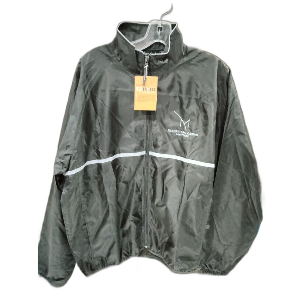 Dunbrook Men's Windbreaker Jacket The M Resort Las Vegas Black Size Medium